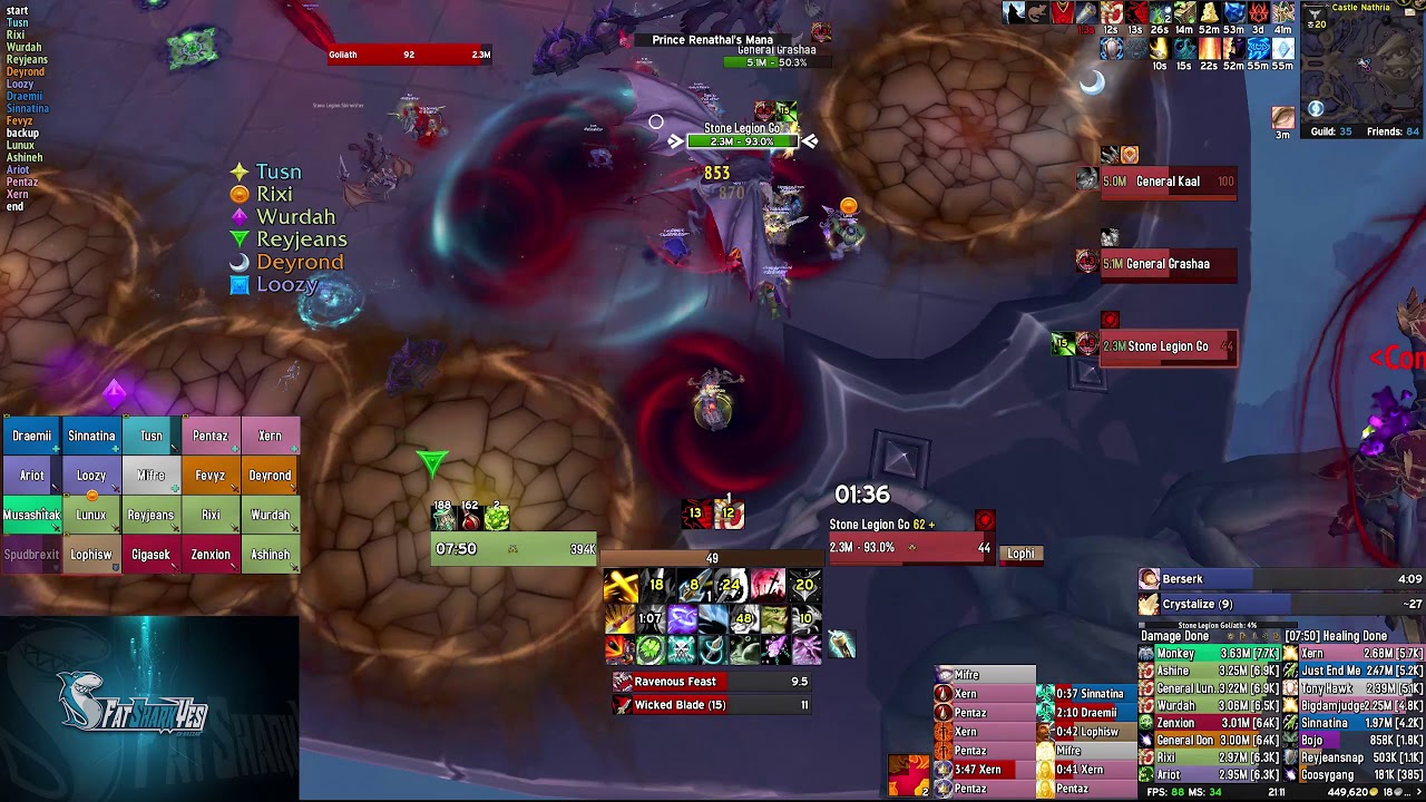 FatSharkYes vs Mythic Stone Legion Generals (World #4) - Marksmanship Hunter