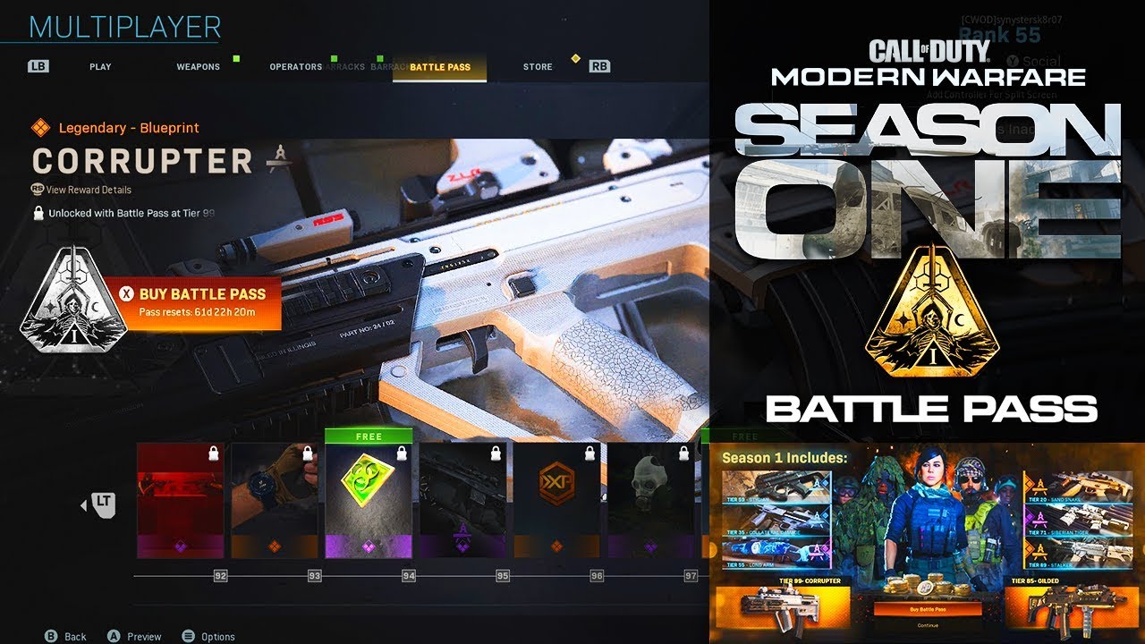 Modern Warfare Season 1 BATTLE PASS BREAKDOWN: Free vs Paid! (+ New Store Overview)