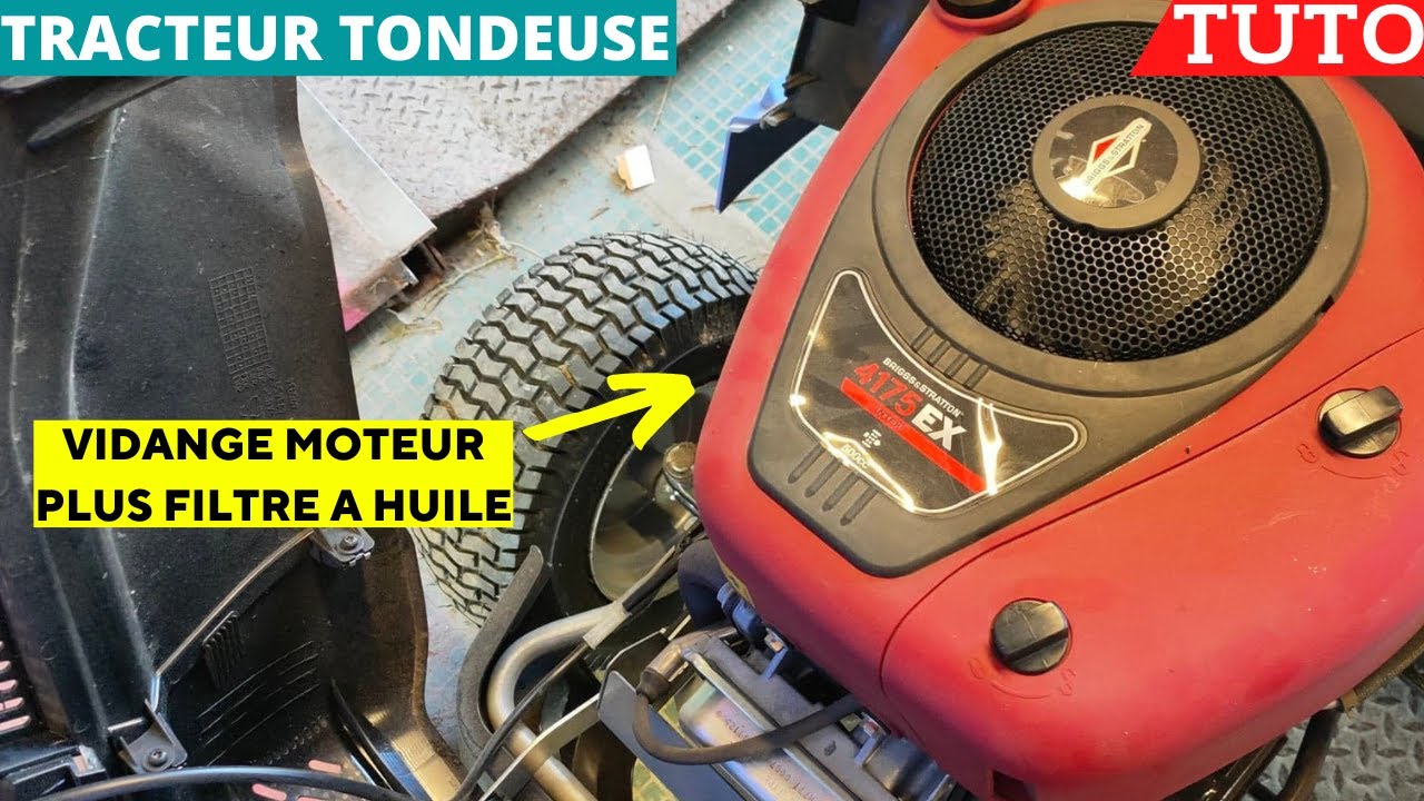 TUTO : COMMENT FAIRE LA VIDANGE DE SONT TRACTEUR TONDEUSE !
