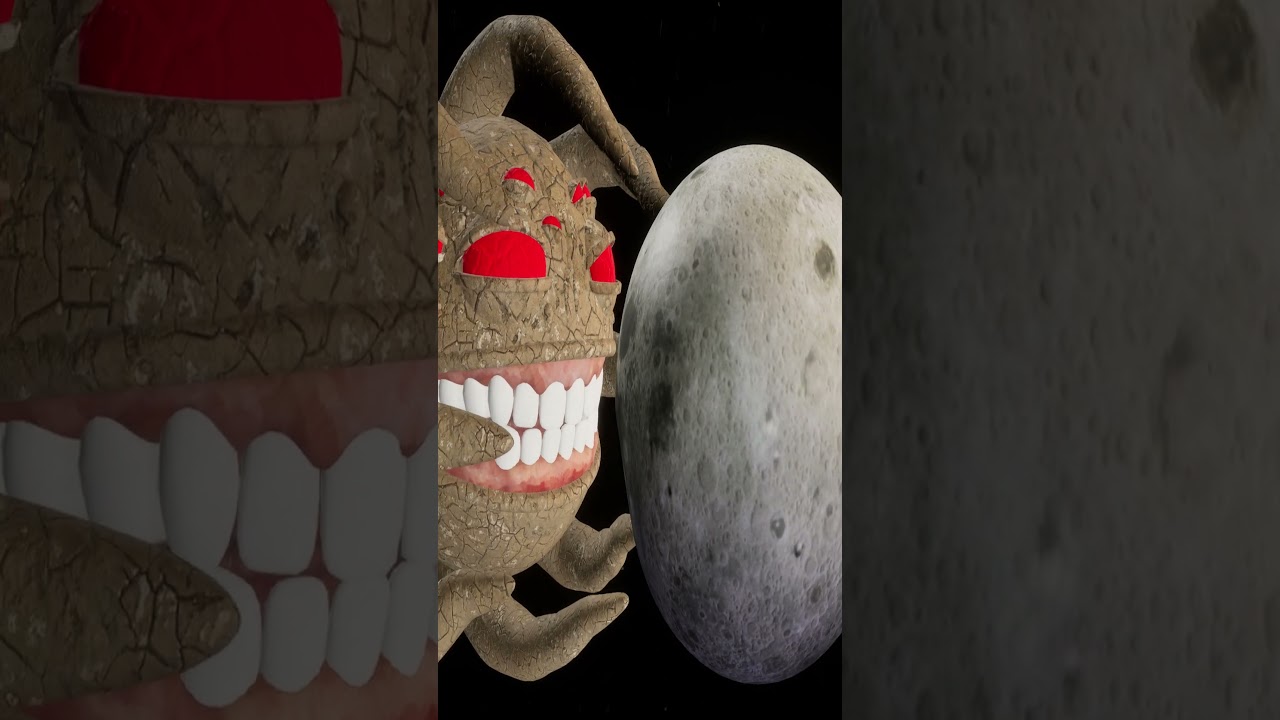 Cosmic Monster eating Moon wakes up cosmic horror#shorts