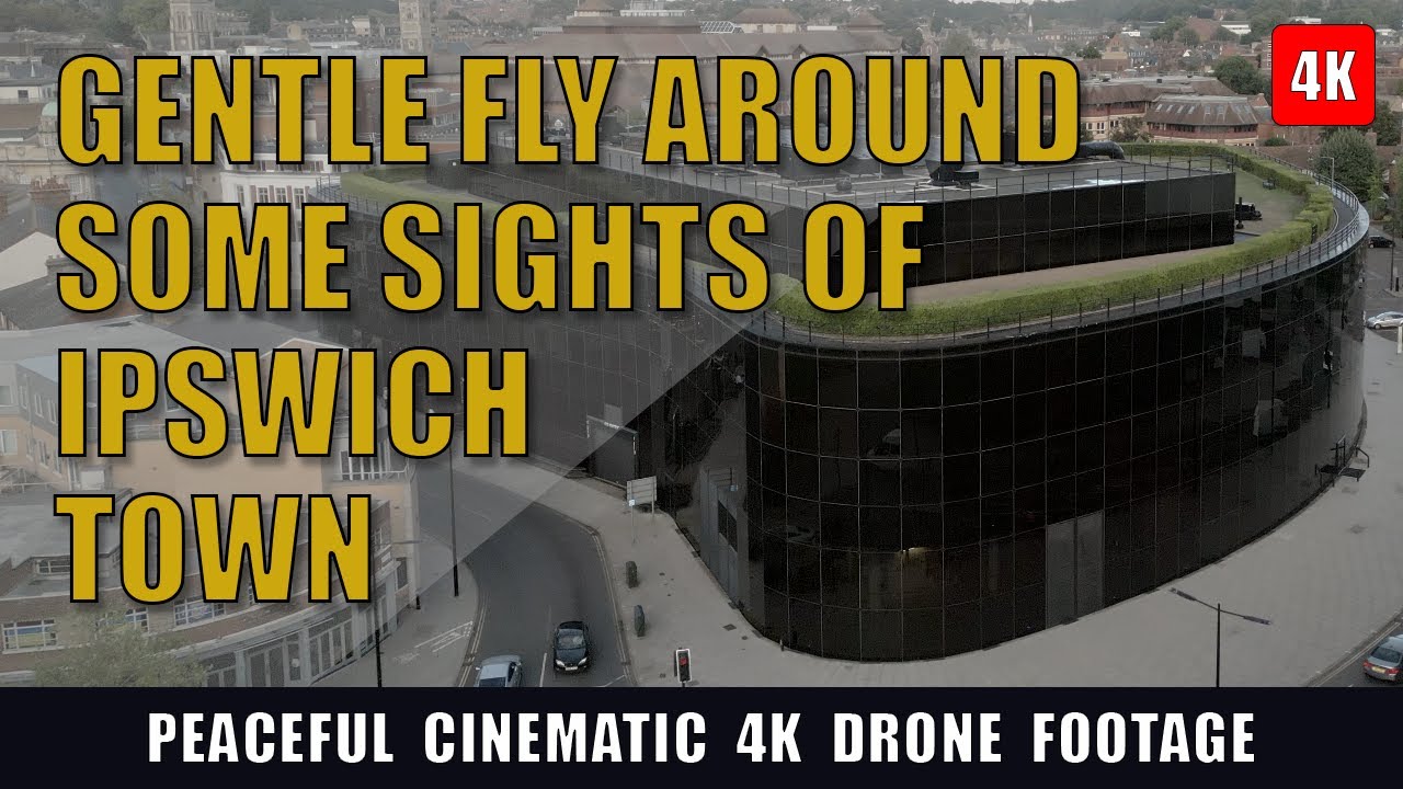 Gentle Fly Around of a few of the Ipswich UK, Landmarks, Drone Footage Montage