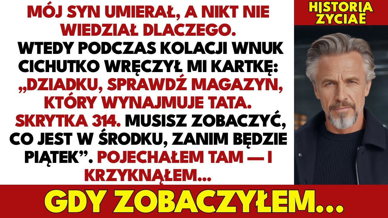 Wnuk wsunął mi kartkę: „Sprawdź magazyn 314” — szepnął. Zamarłem, gdy zobaczyłem…