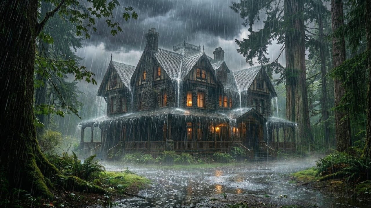 Gentle Forest Rain Sounds at Night | Fall Asleep Fast & Stay Asleep (No Thunder)