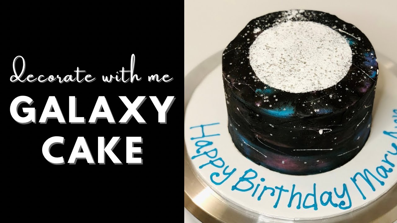 Decorate With Me | Galaxy Cake Tutorial ASMR