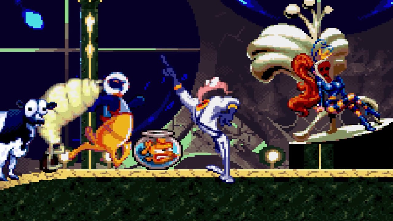 Earthworm Jim 2 (SNES) All Bosses (No Damage)