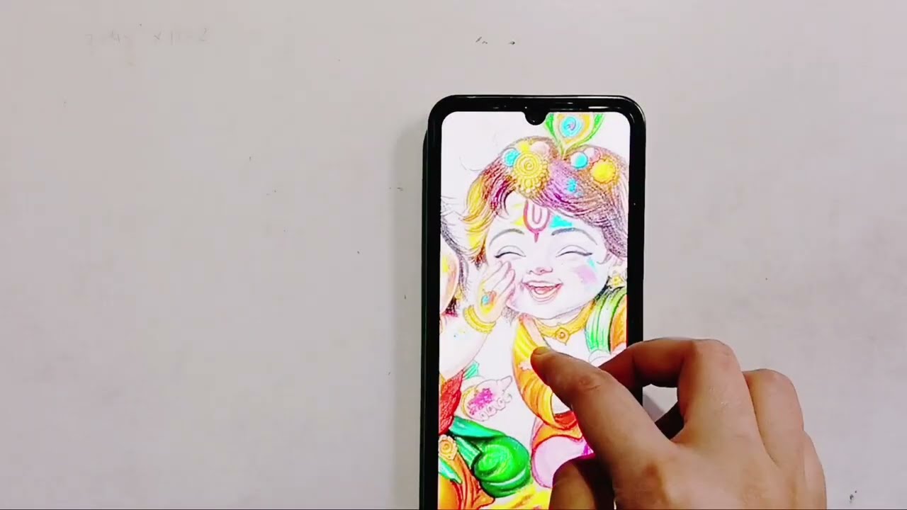 Outline cute Radha Krishna Holi Drawing 🌸🎨 | Cute Baby Krishna Art | Pencil Drawing | Step by Step