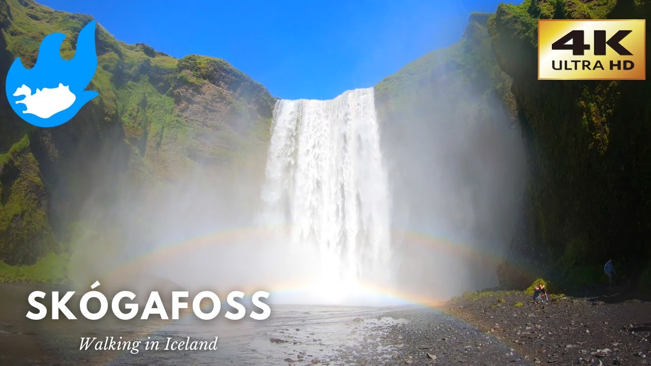 Iceland Walking Tour - Skógafoss in Summer [4K]