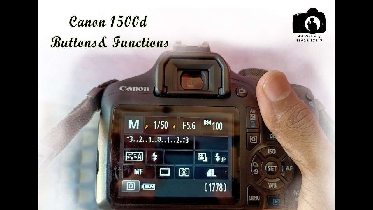 Canon camera Buttons and Functions | Canon 1500d | Tamil