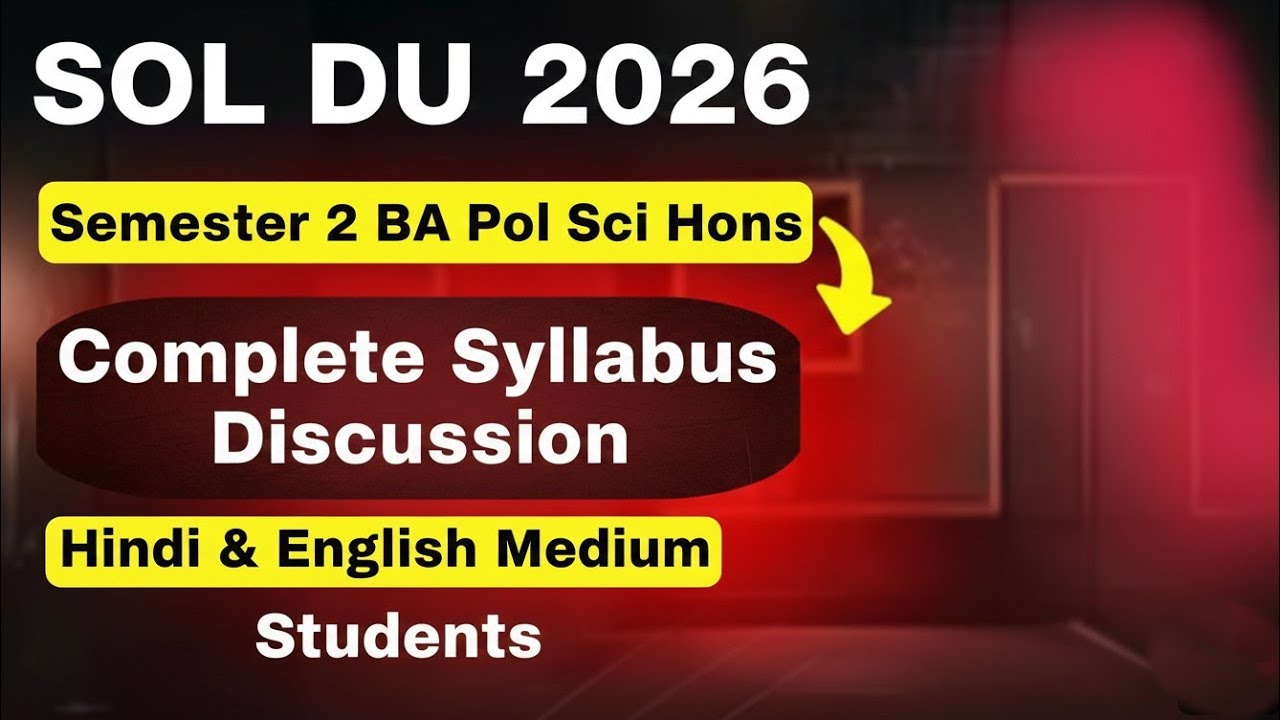 DU B.A. Political Science (Hons.) Semester 2: Pura Syllabus aur Book Details! 📚📖