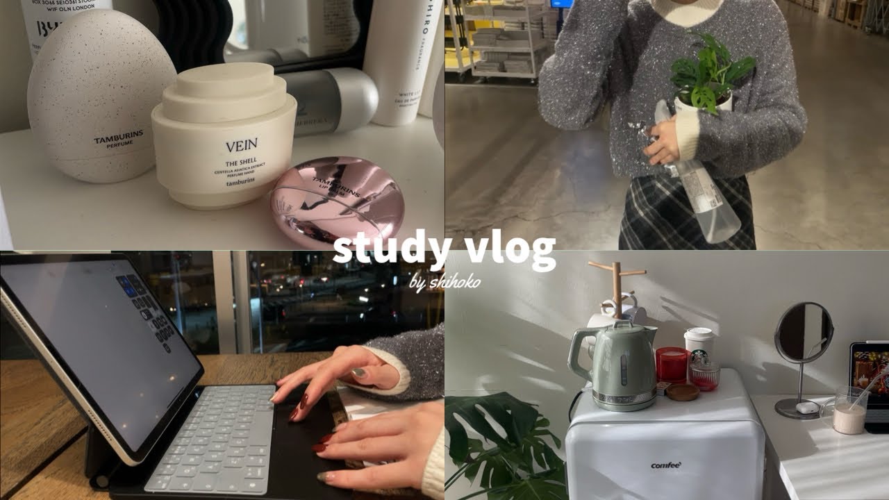 【Eng】study vlog｜5:30起き女子大学生の1日💻🖇️｜インターンが始まりました📝🍂｜初めてのプチルームツアー🛋️｜ネイル.IKEA購入品･韓国お土産紹介
