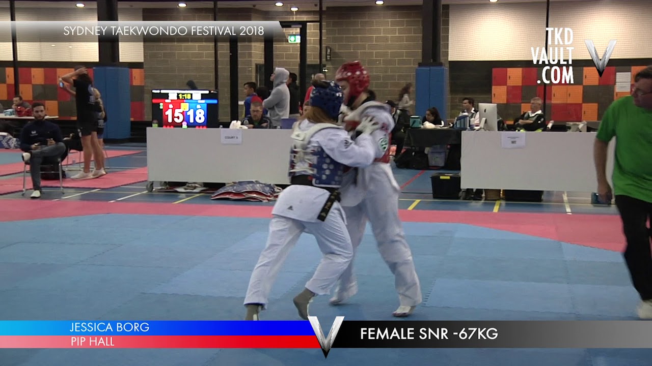 Sydney TKD Festival 2018 Pip Hall Vs Jessica Borg