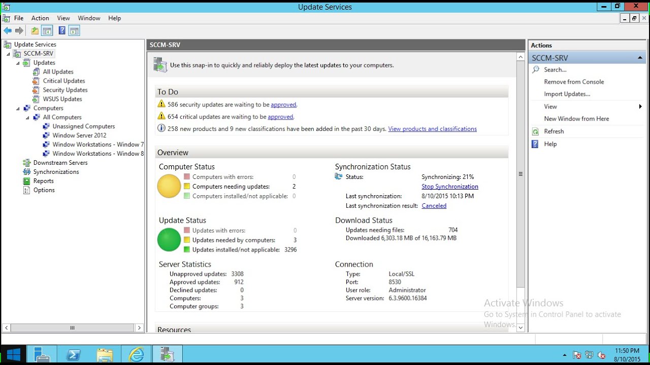 Implement WSUS In Window Server 2012 R2