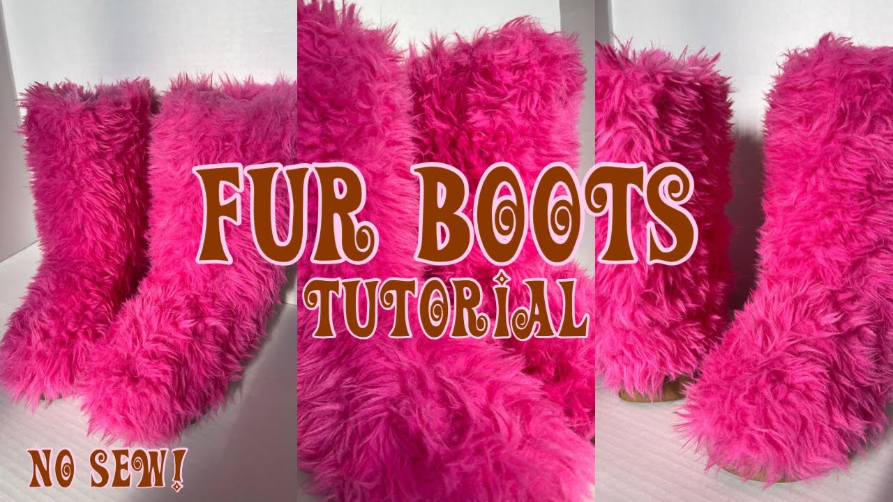 How to make fur boots tutorial | diy faux fur, with glue