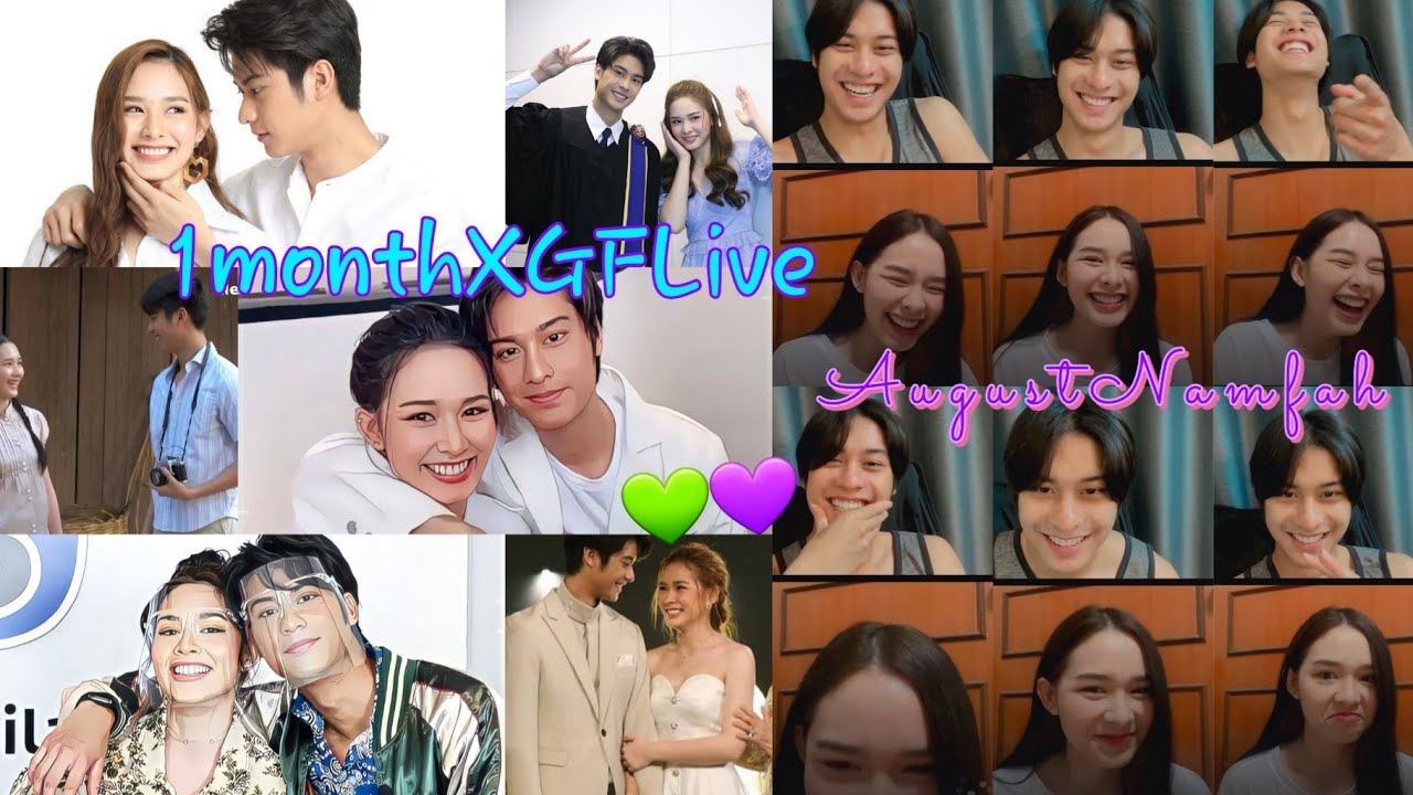 Happy anniversary 👩‍❤️‍💋‍👨 1monthXGFLive 💚💜 You're my Sunflower 🌻🌞 # ออกัสน้ำฟ้า #augustnamfah