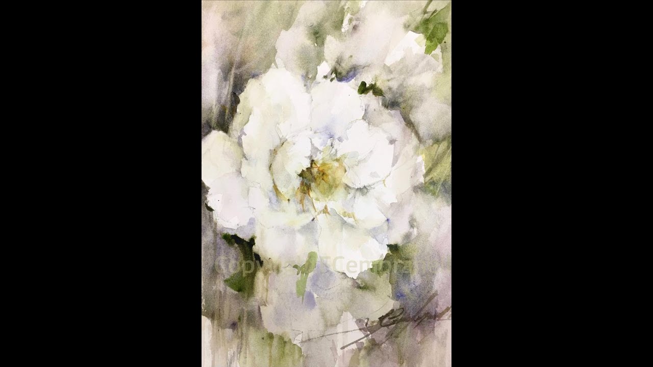 Watercolor/Aquarela - Demo Lisianthus