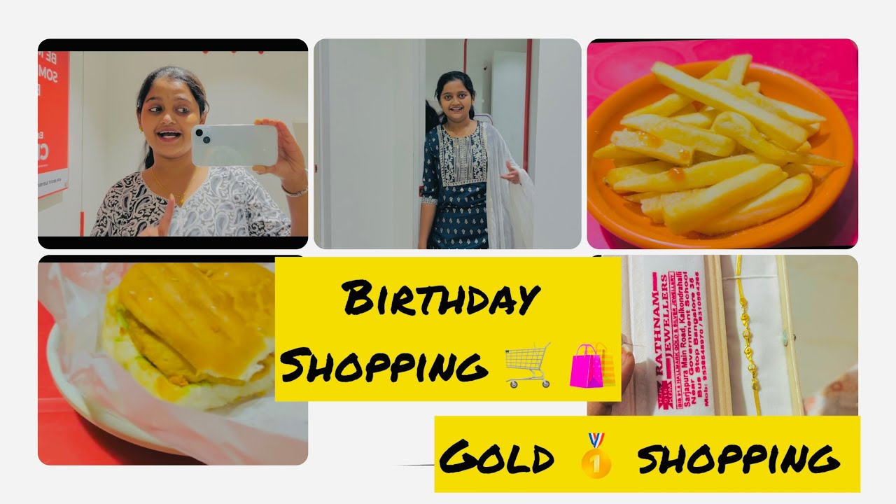 Shopping 🛍️|Gold bracelet| Birthday outfit|Shopping with Amma#birthday#goldjewellery #outfit 