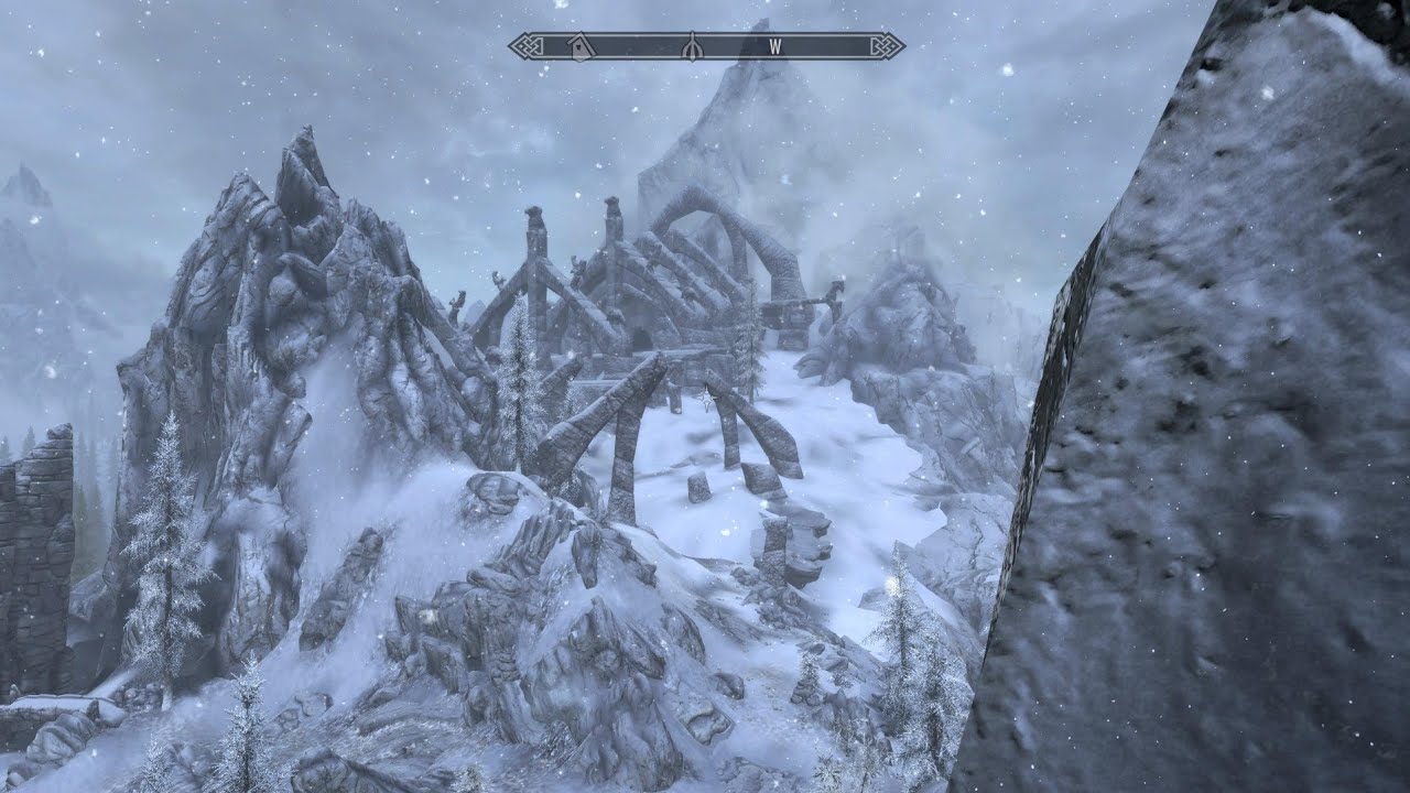 Skyrim for Sleep - Bleak Falls Barrow -  Snowstorm with Heavy Winds