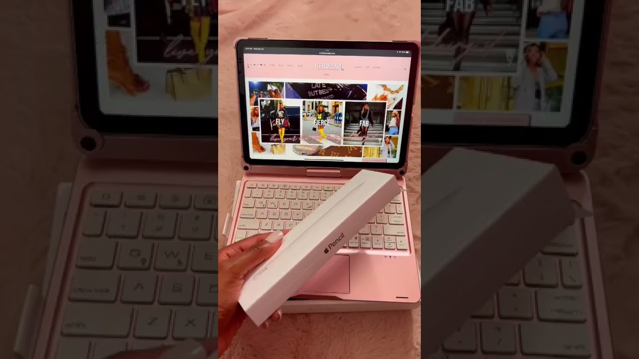 Распаковка и настройка iPad Air 5 и Apple Pencil 💖￼ | Розовый чехол-клавиатура с трекпадом