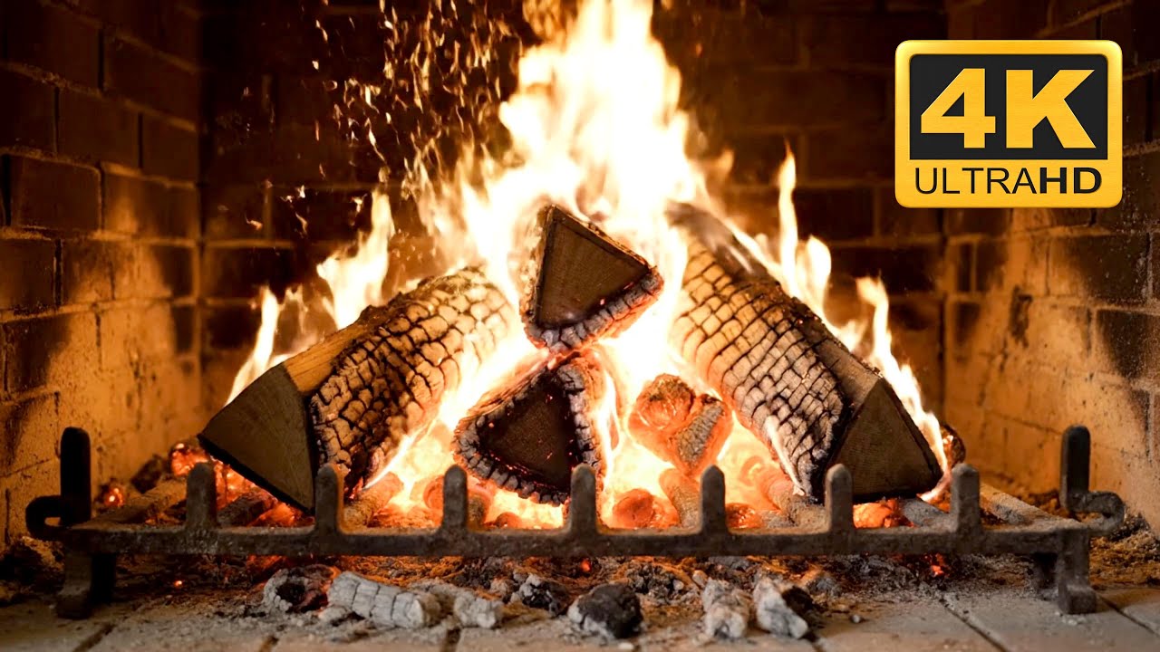 4K- L&uuml;x Ş&ouml;mine - (12 SAAT) Sesi ve G&ouml;r&uuml;nt&uuml;s&uuml; 🔥 Sadece Odun &Ccedil;ıtırtısı (M&uuml;ziksiz) -