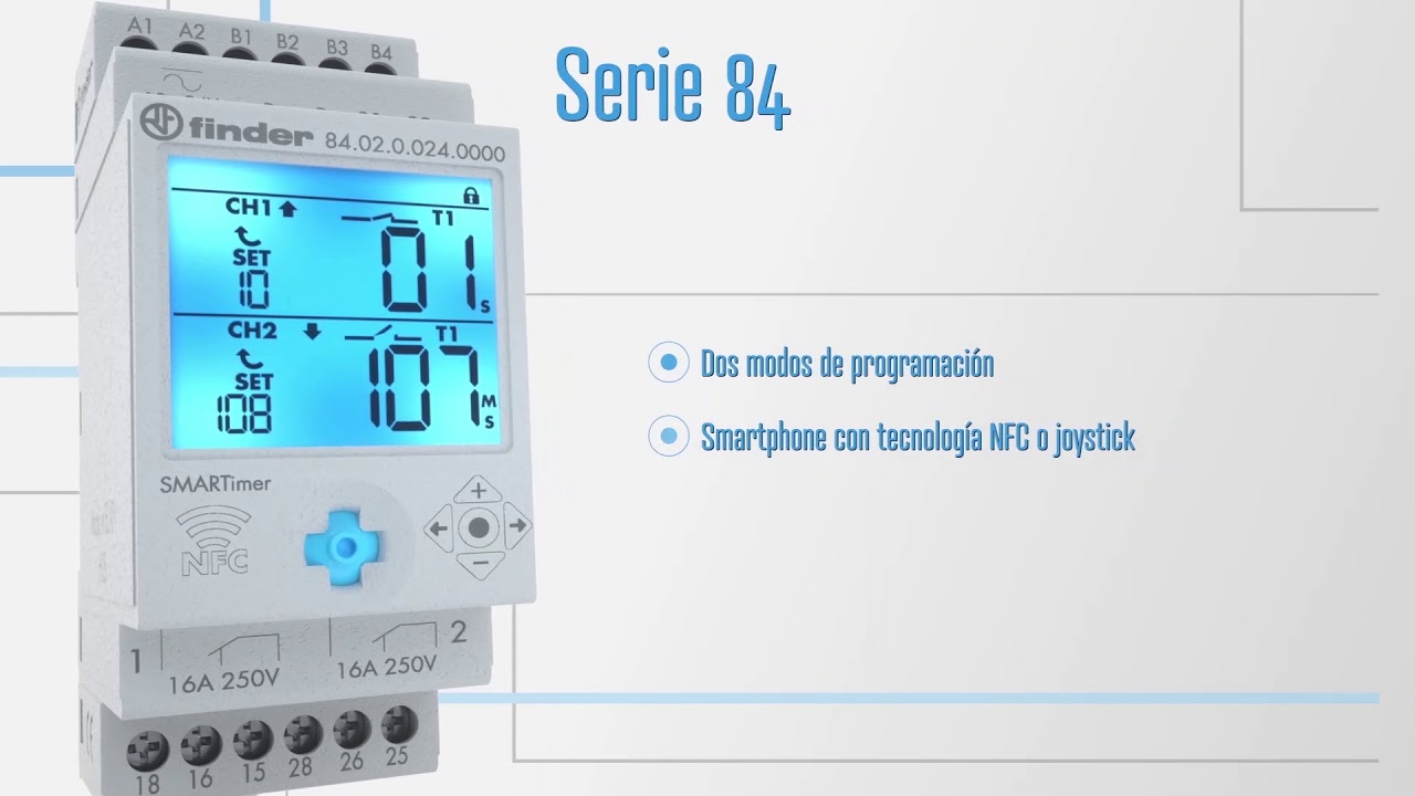 Serie 84 - SMARTimer, temporizador digital multifunción | Finder