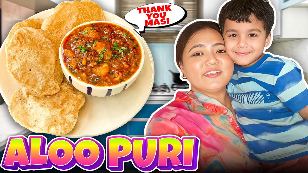 Golle Ke Liye Special Aloo Puri Banayi 😋