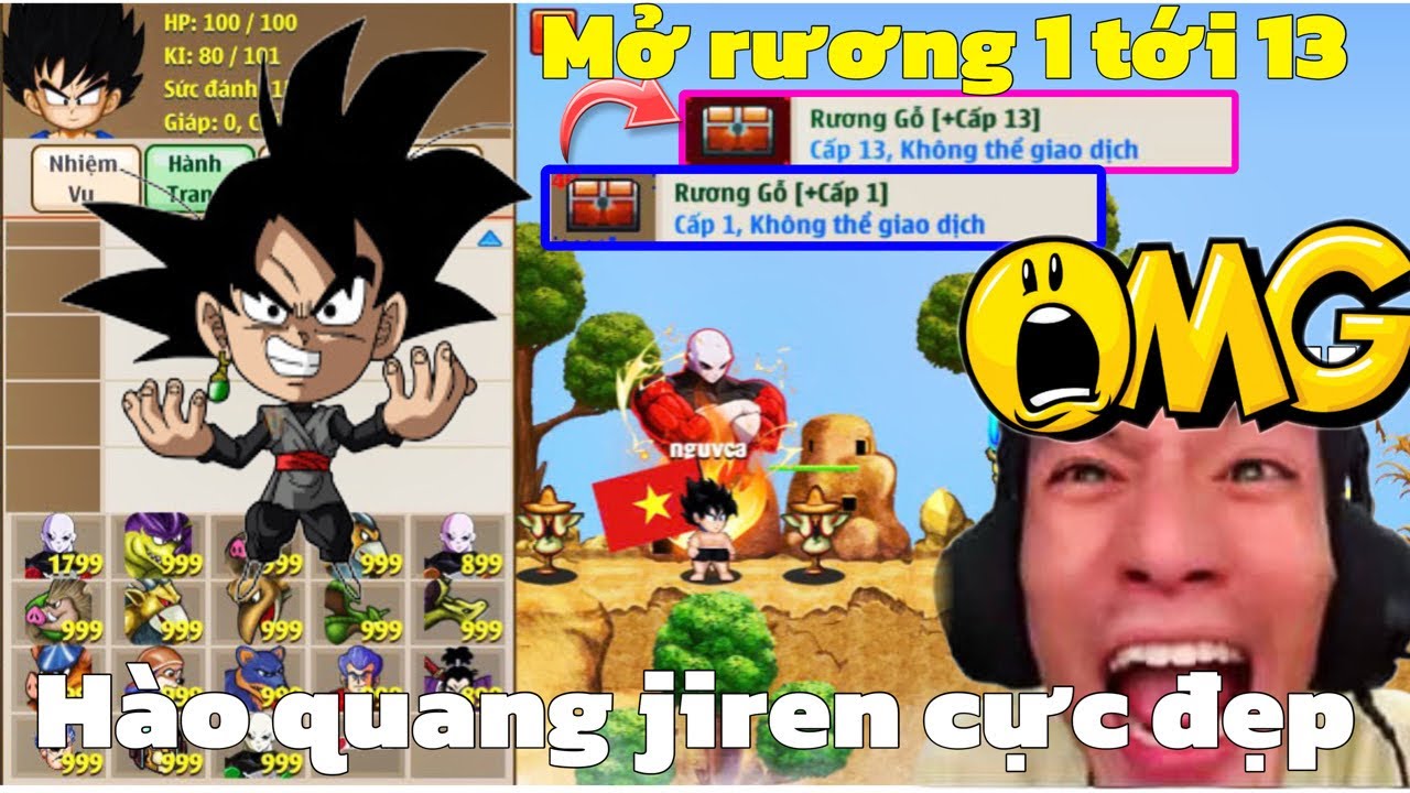Hồi Sinh Ngọc Rồng - Update Cực Hot Hào Quang Jiren...Thử Mở Rương Gỗ Cấp 1 Tới Cấp 13 !!!