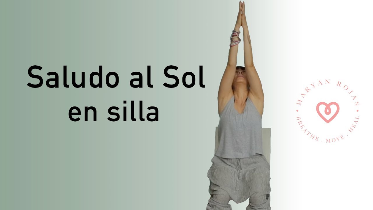 Saludo al sol en silla