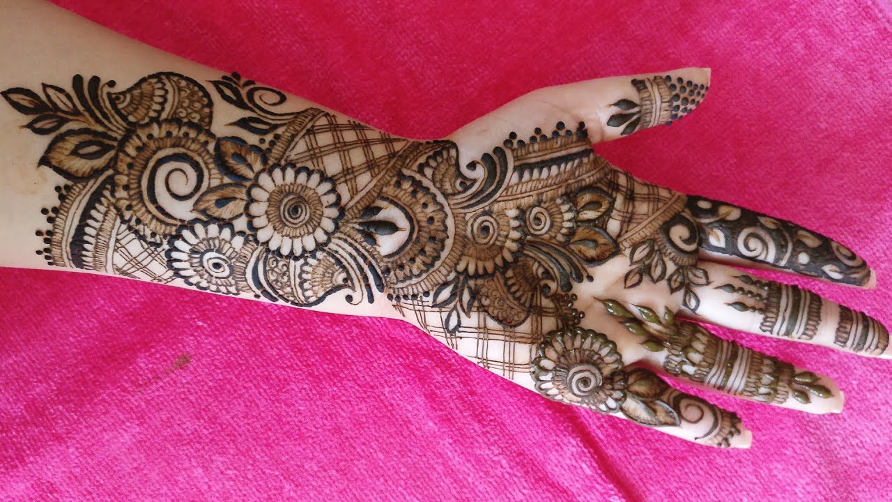Beautiful Indo Arabic Bridal Mehndi Design for Front Hand || #EID #Rakhi Special Mehndi Design 2018