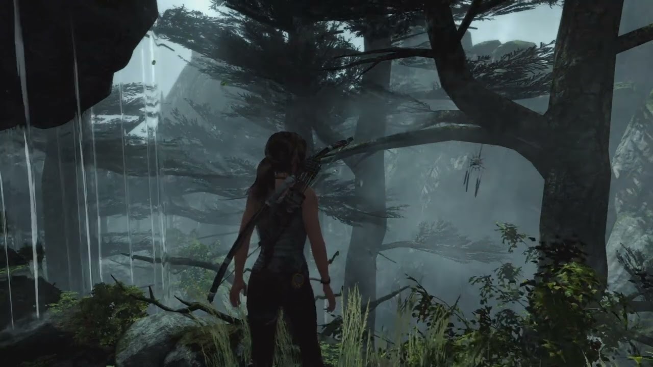 GOOD SLEEP WITH RAIN  AND TOMB RAIDER V2(ASMR)