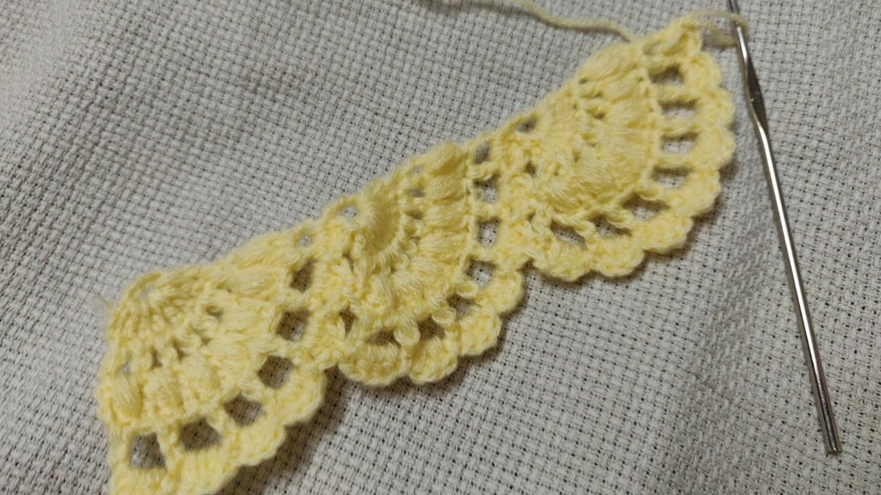 simple saada easy crochet ki madad se banaye lace design | crochet lace design very easy