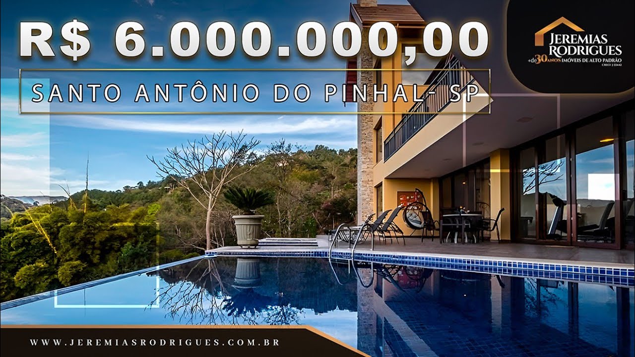 Mansão no Condomínio Country Club em Santo Antônio do Pinhal com vista para Pedra do Baú