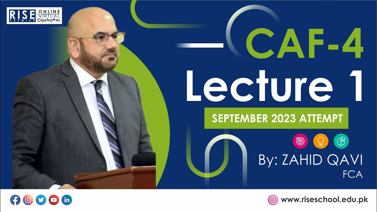CAF4 (BLAW) Lecture 1 for Sep 2023 Attempt By Sir Zahid Qavi FCA