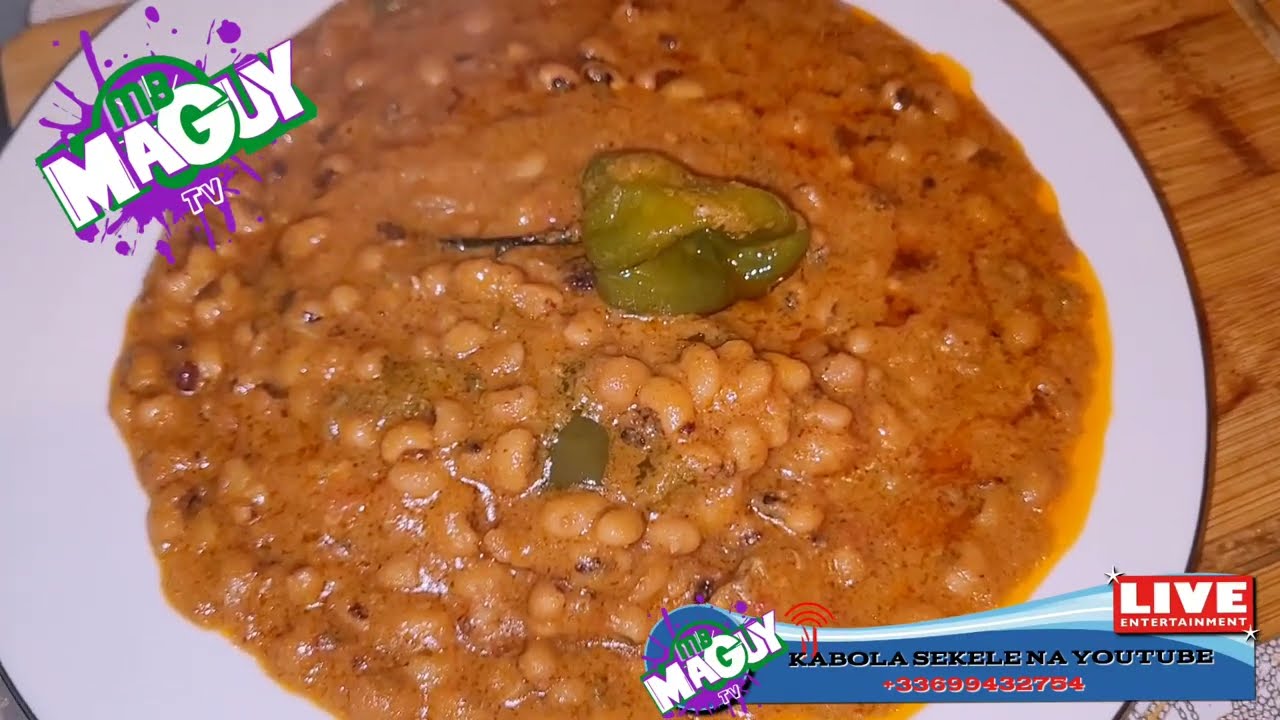 RECETTE CONGOLAISE MBWENGI BATIA MUAMBA HARICOTS OEIL NOIR