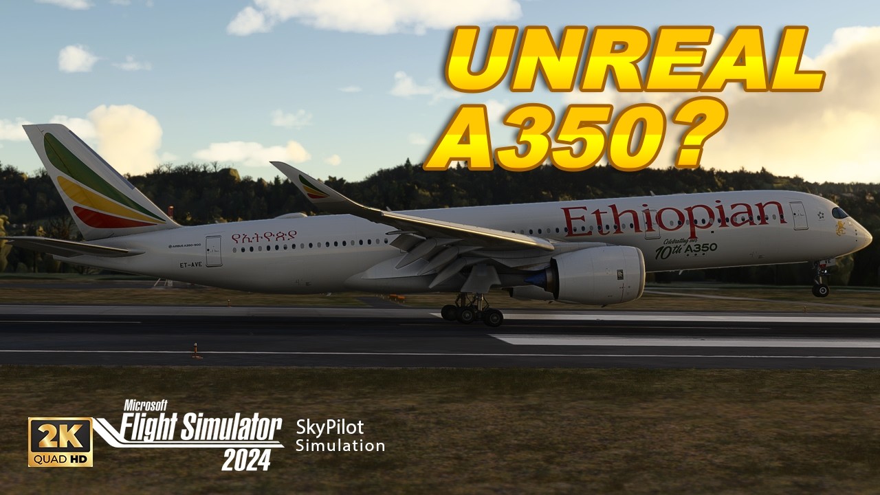 MSFS 2024 | Ethiopian A350-900 Alpine Crossing |2K Ultra Realistic| LIMC - LSZH