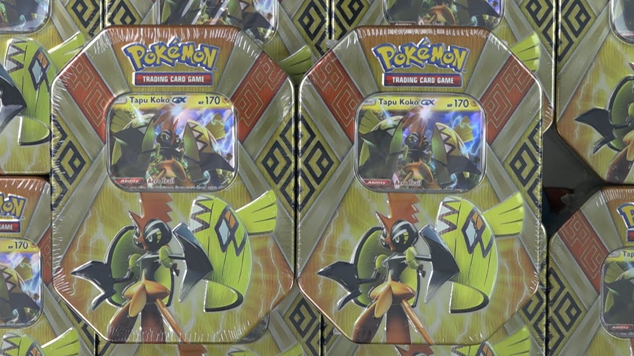 Opening 25 Pokemon Tapu Koko Tins!