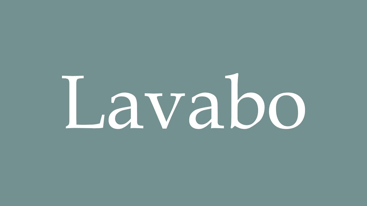 How to pronounce ''Lavabo'' in French
