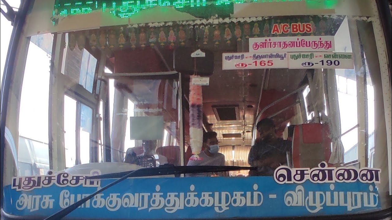 🚍🚍 TNSTC A/C Economy journey compilation  //Chennai To Puducherry//ECR Ride// cheapest travel