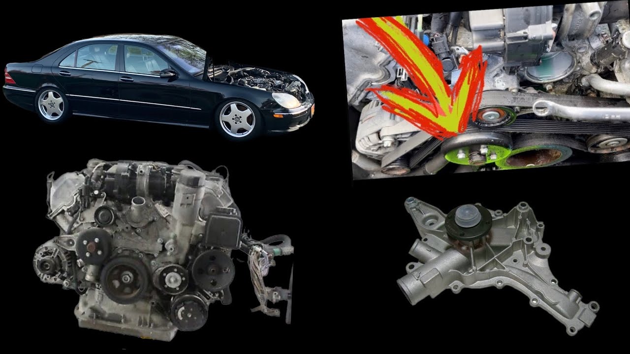 Mercedes s class (w220) new water pump install m113 engine
