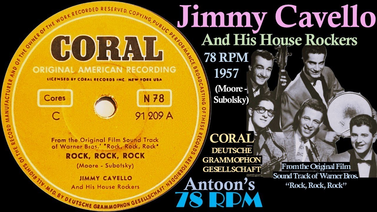 Jimmy Cavello | Rock, Rock, Rock | Coral 78 rpm | 1956 Germany