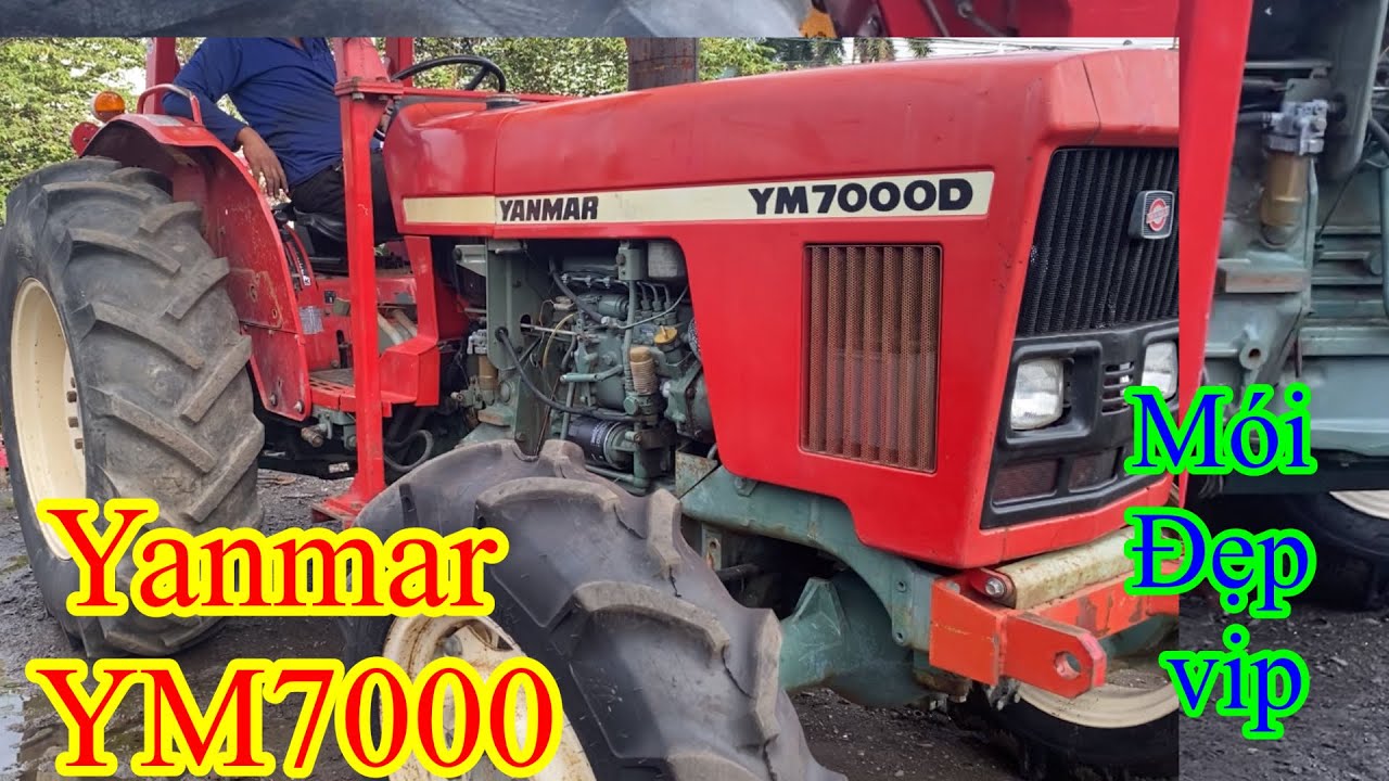 M&aacute;y c&agrave;y yanmar YM7000  h&agrave;ng b&atilde;i dẹp len ken , lớp trước 9.5-22 / lớp hong 16.9/14-30 xilanh 4 -70 hp