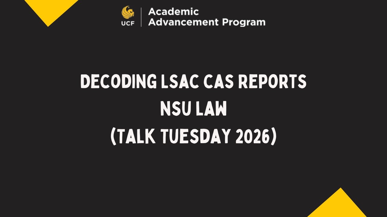 NSU Law: Decoding LSAC CAS Reports (TT 2/24/26)