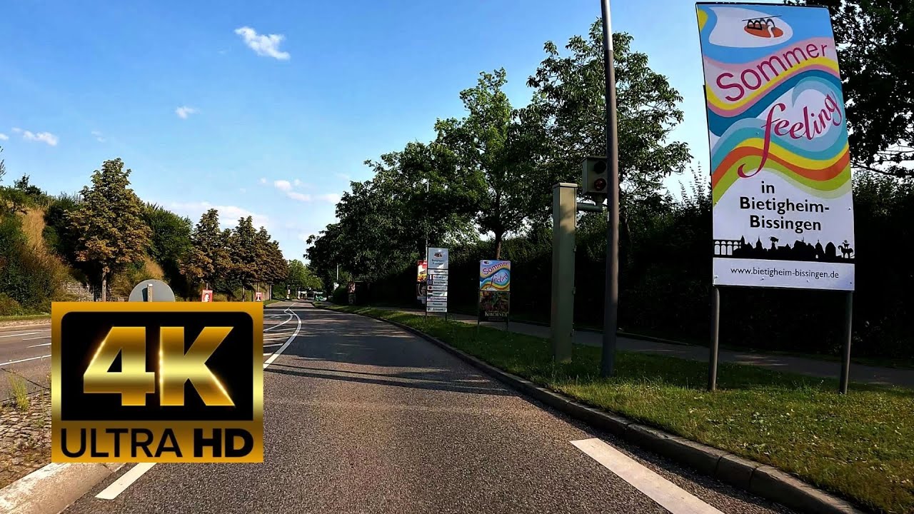 Driving in Germany, Bietigheim-Bissingen, 4K