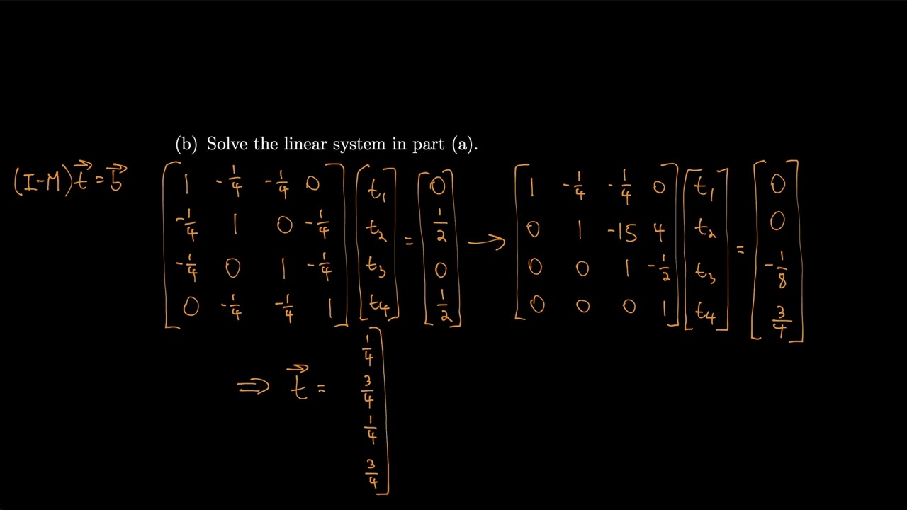 Linear Algebra 10.9 Equilibrium Temperature Distributions