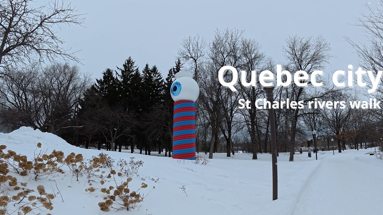 [4k60FPS] Qu&eacute;bec city walk | Walk around the St Charles river | DJI action 5 pro