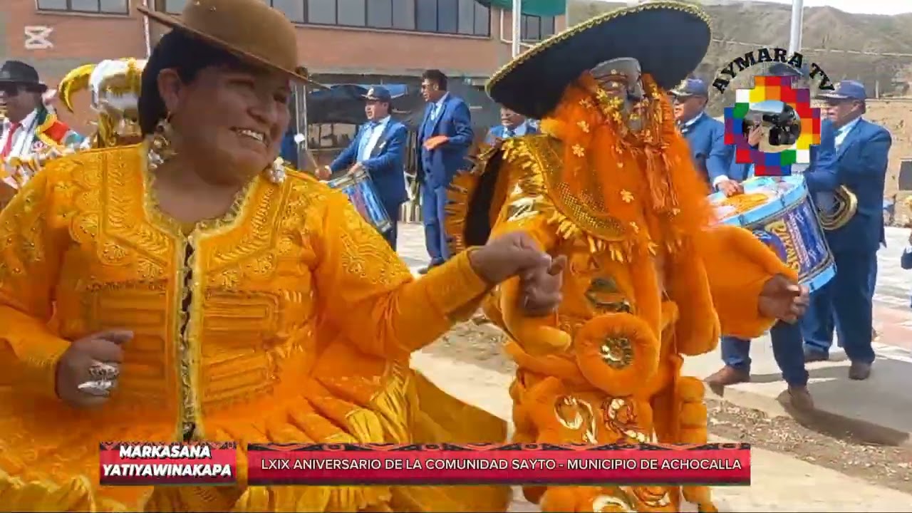 ENTRADA FOLKLÓRICA DE CH'UTAS EN EL ANIVERSARIO DE LA COMUNIDAD SAYTO