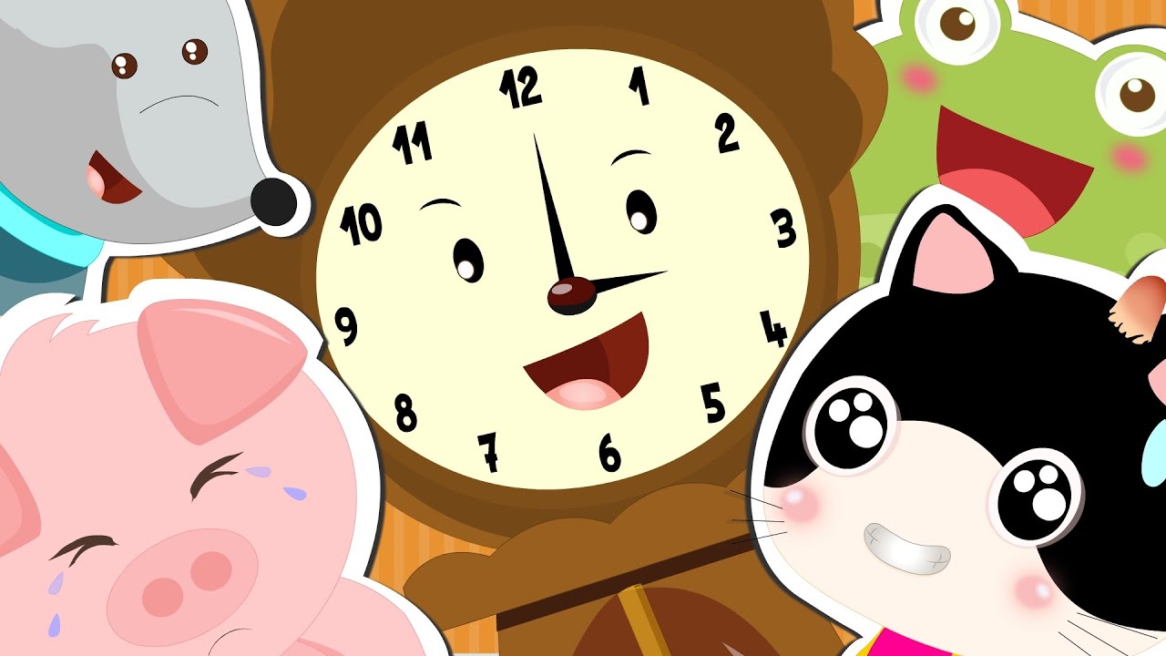 Hickory Dickory Dock 🕐 🐁🐷🐓 | Hickory Dickory Song 🐸🐱 | Nursery Rhyme With Lyrics | Popular Kids Poem