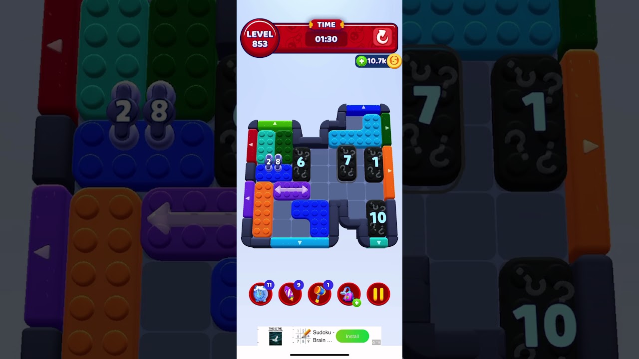 Color Block Jam Level 853 solution #games #gaming #gameplay #puzzle