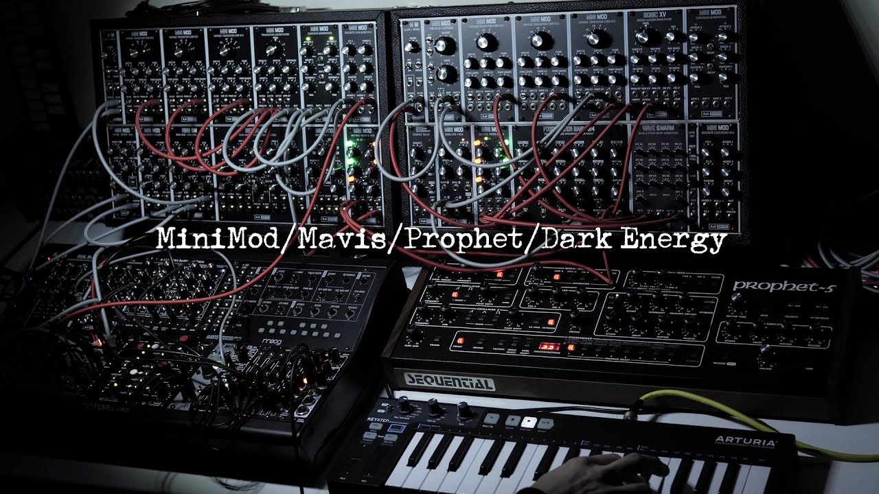 Moog Mavis, Prophet 5, AJH Synth large Eurorack modular synth Performance