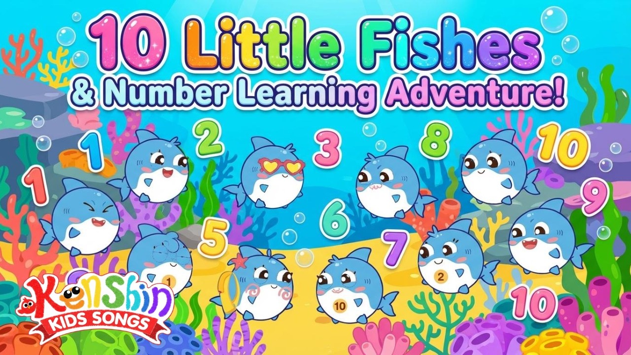 Learn to Count with 10 Little Fishes | Fun Preschool Song for Children