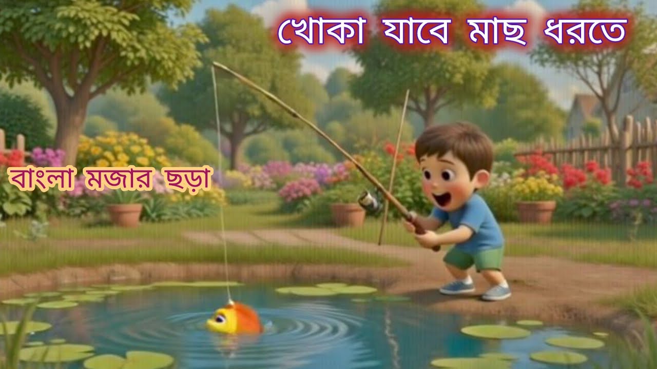 খোকা যাবে মাছ ধরতে | বাংলা শিশুতোষ ছড়া ও কিডস সং| Bengali Rhyme for Kids| New Rhymes| Rupkothar Desh